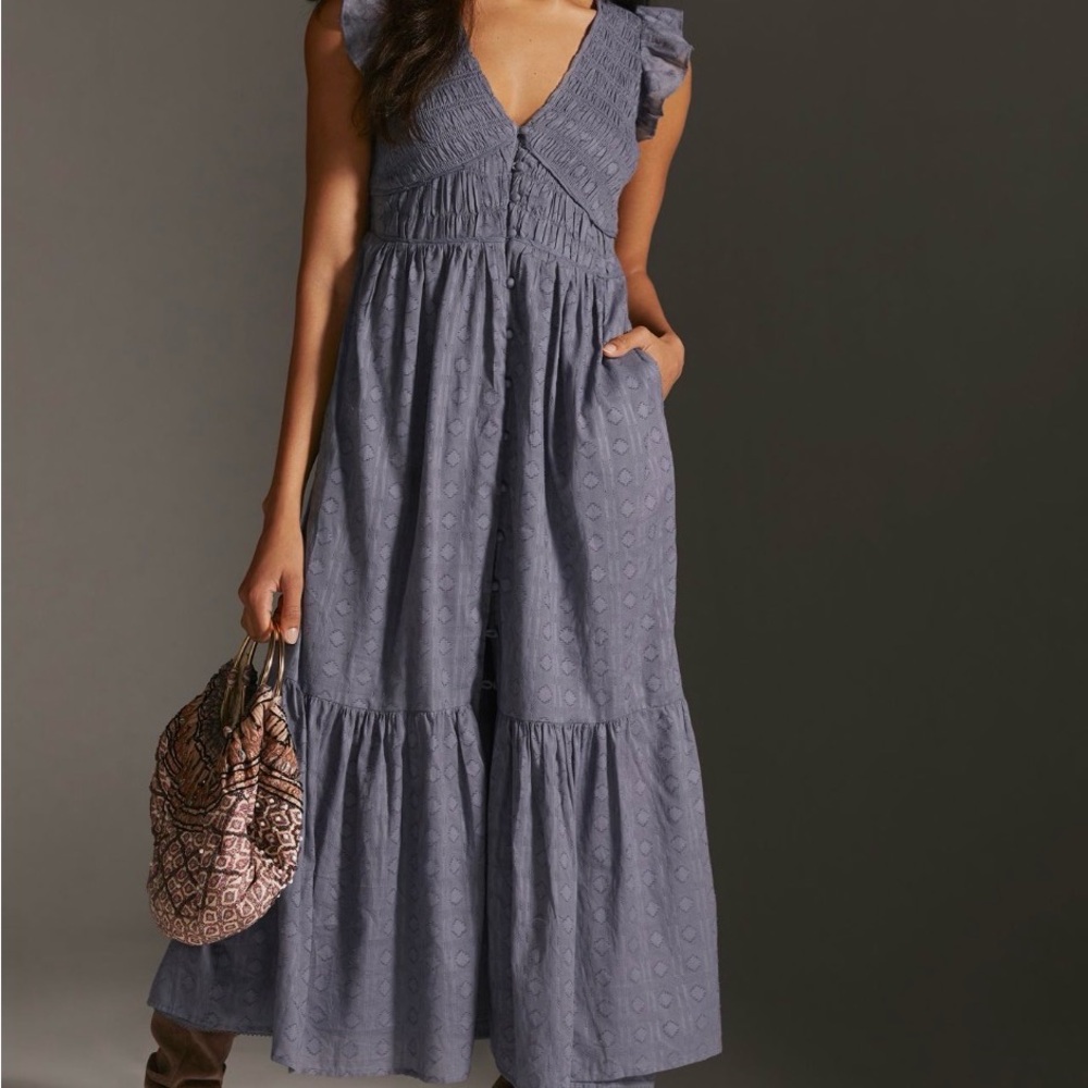 Anthropologie Charcoal Maxi Dress - Picture 5 of 9